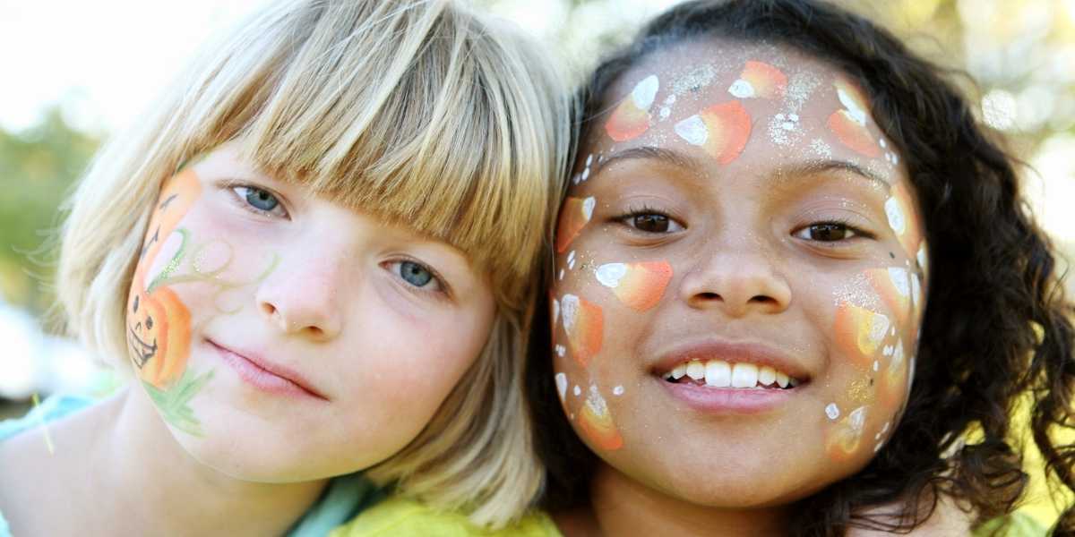 girls with Face Painting